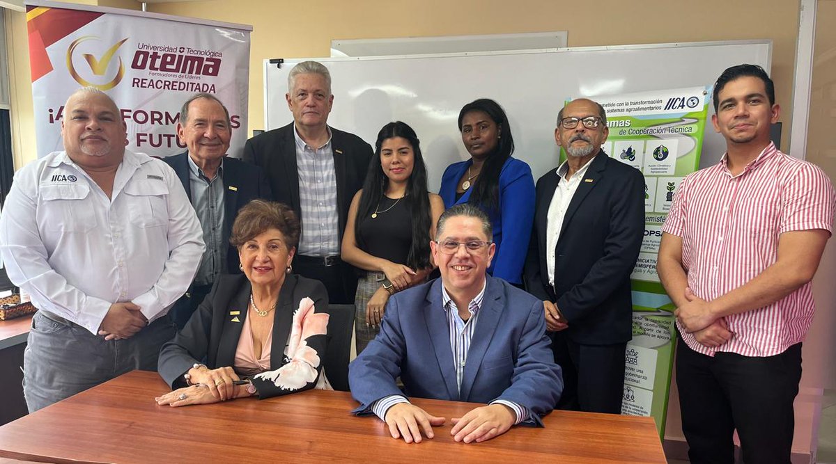 Representante de <a href="/IICA_PANAMA/">IICA-PANAMA</a> y Rectora de la Universidad <a href="/unioteima/">Universidad OTEIMA</a> firman Acuerdo con el objetivo de establecer las bases para la cooperación técnica, profesional y cultural entre ambas instituciones