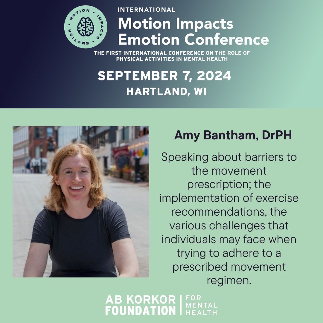 One of our featured speakers for the Motion Impacts Emotions Conference is Amy Bantham from @movetolivemore who is helping people combine evidence-based research with practice for improved communications, policy, and strategy to get people moving. buff.ly/4bwyD8F