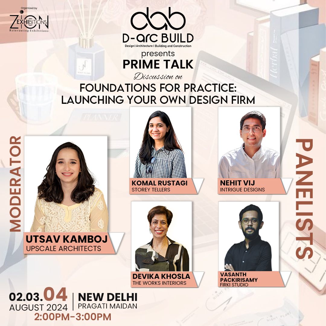 darcbuild's tweet photo. Join us for an enlightening session on “Foundations for practice: Launching your own Design Firm”.

We are honoured to welcome !

Moderator- Utsav Kamboj 

Panelists - 
Komal Rustagi 
Nehit Vij 
Devika Khosla 
Vasanth Packirisamy 

Save the date:
🗓️ 4th of August! https://t.co/gCz7iZG3PM