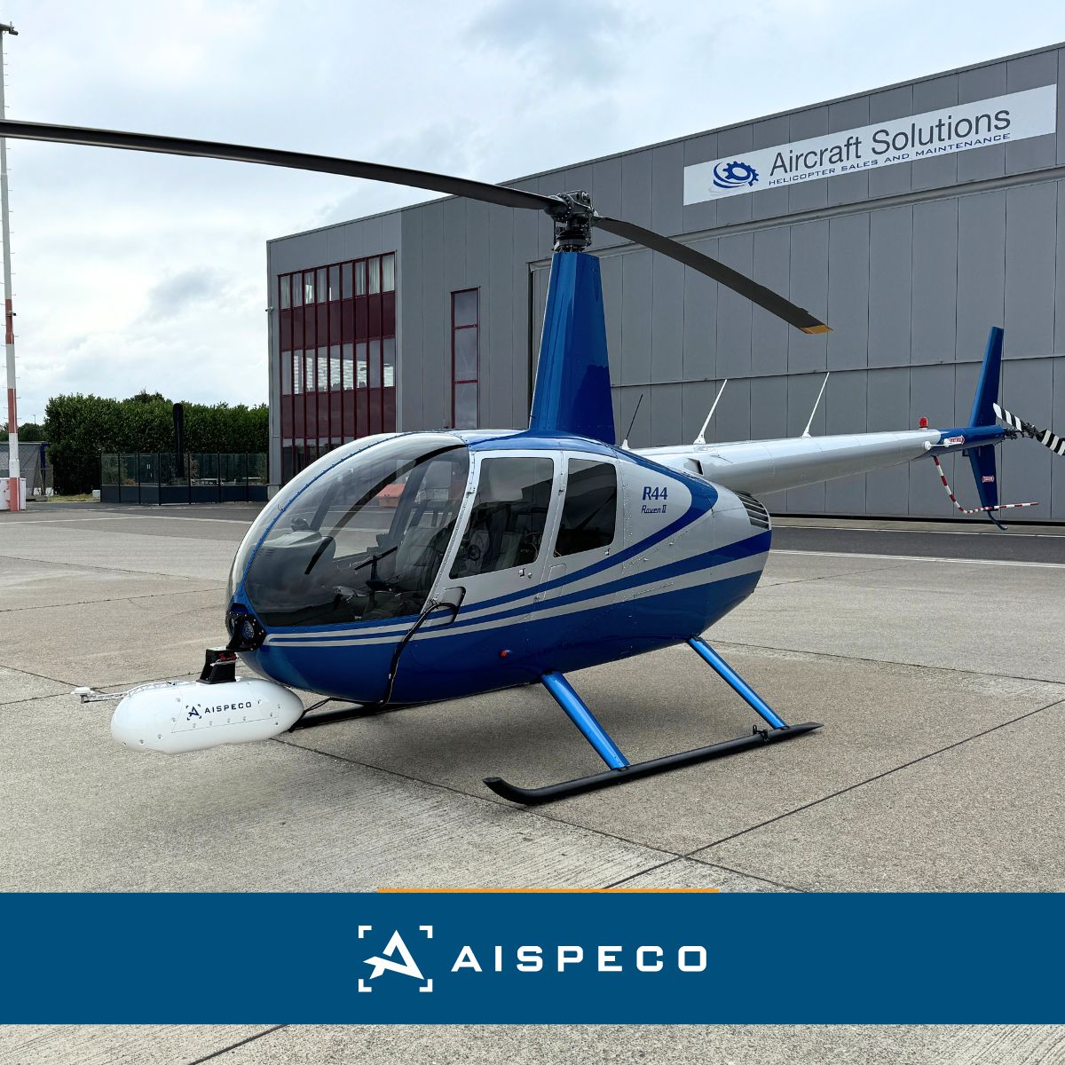 AISPECO data-collection system mounted on Robinson R44 for corridor mapping (power lines, pipelines, roads etc.) application. Equipped with:
•Riegl VUX-240 LiDAR scanner
•Applanix AP+30 GNSS and IMU positioning system;
#aispeco #geospatial #aerialsurvey