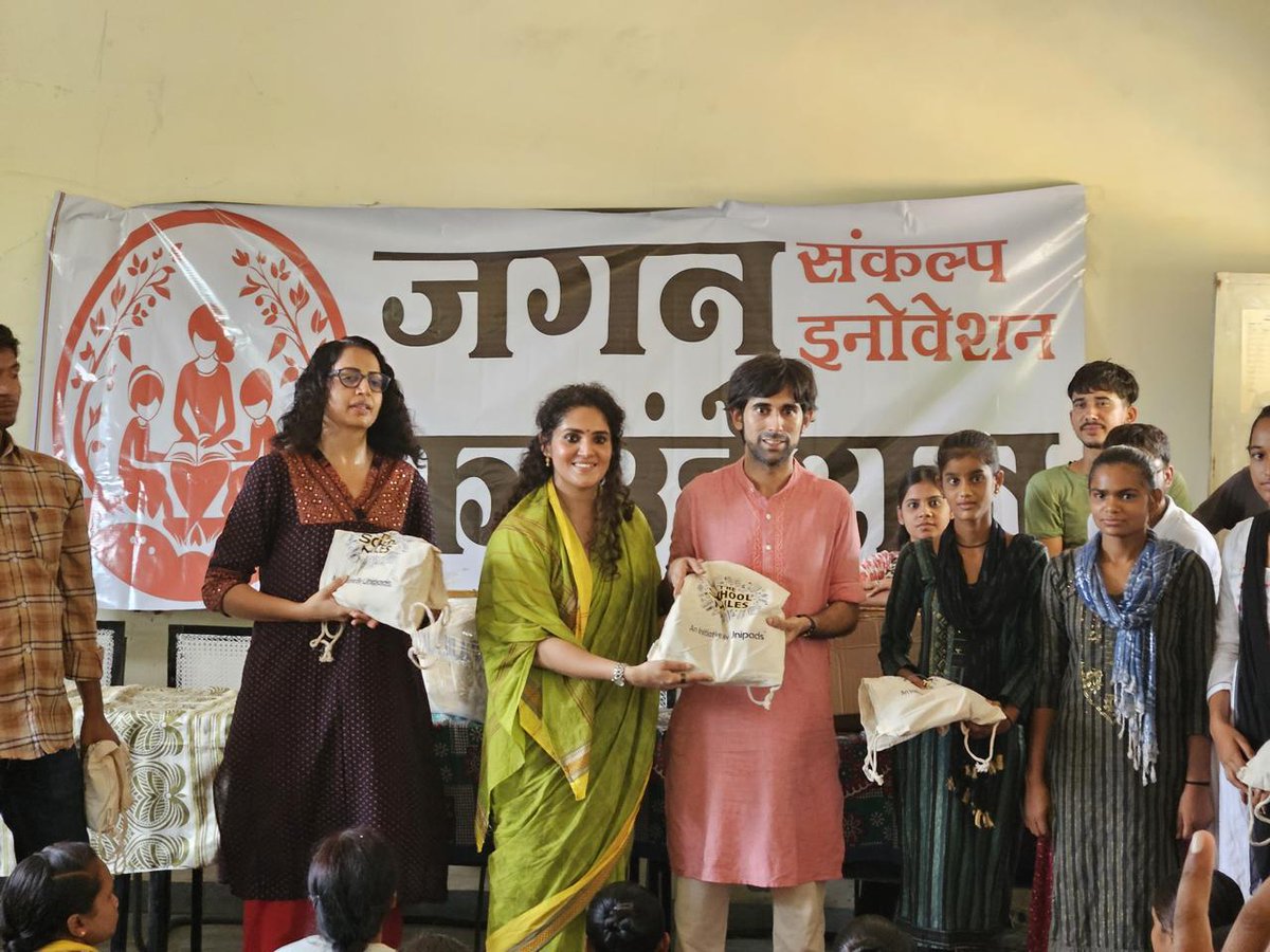 MalvikaMudgal's tweet photo. Taking forward our partnership with @unipads_india we worked at a senior secondary school at Basedi in Dholpur for distribution of reusable sanitary pads &amp; school miles kits, and provided menstrual health counseling to students. #JaganFoundation https://t.co/NNy9lBGiIR