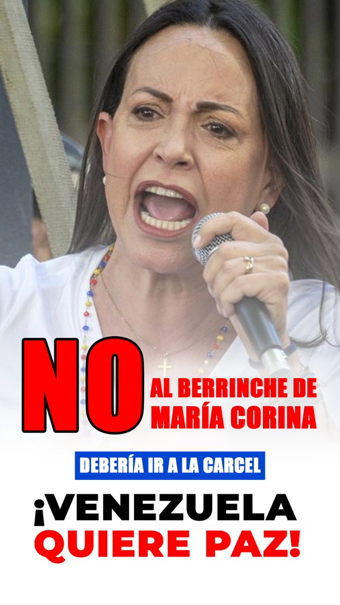 Carcel para <a href="/EdmundoGU/">Edmundo González</a> y la Sayona, Venezuela quiere Vivir en Paz, el Pueblo Mayoritariamente respaldó al Presidente <a href="/NicolasMaduro/">Nicolás Maduro</a>, la Victoria le Pertenece al Pueblo, le Pertenece a la Revolución Bolivariana.
<a href="/DavidCPsuv/">Davidcaraballopsuv</a>
#CarcelParaLaSayona
#EdmundoAsesino 
#ComanditosDeTerror