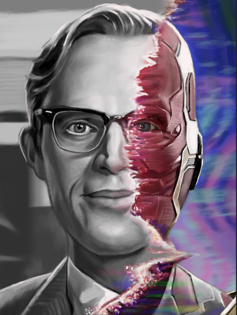 KGesslein's tweet photo. Hoping to get some positivity for someone struggling with mental health. My painting of @Paul_Bettany as my favourite marvel 😌 #MentalHealthMatters #painting #BeKindAlways #MarvelStudios https://t.co/LFGzgIyUN7