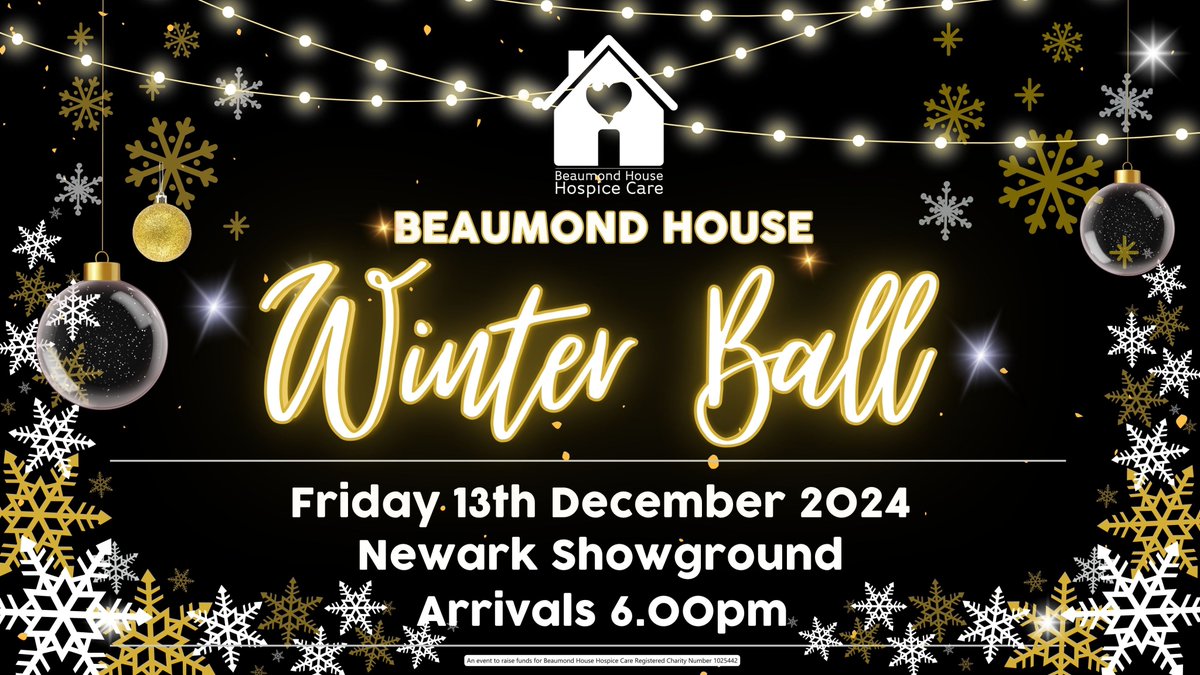 We are thrilled to announce that our Winter Ball will take place on Friday 13th December at the <a href="/NewarkShowgrd/">Newark Showground</a> 

Get together a group of friends, family or colleagues so you don't miss out on tickets! 🪩🥂
beaumondhouse.co.uk/winter-ball
