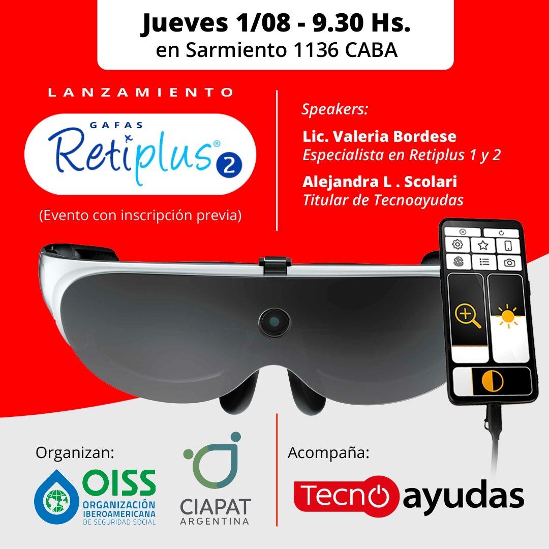 El CIAPAT junto a <a href="/tecnoayudasArg/">TecnoAyudas</a>, hace extensiva la invitación a participar del lanzamiento de las GAFAS RETIPLUS 2.

🗓️01/08/24
📍Sede de la OISS Regional Cono Sur – Sarmiento 1136
⏰9:30 am (Buenos Aires)

Realizar la inscripción previa y gratuita aqui: forms.gle/vV8ae8AqzzGwc8…