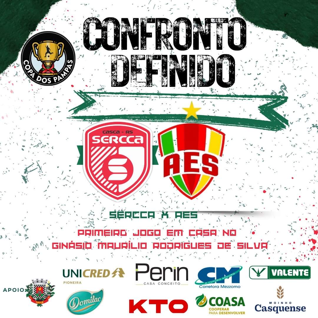 serccacasca's tweet photo. 🧉🇧🇬 SERCCA NA COPA DOS PAMPAS!

Em sorteio realizado pela Liga Gaúcha de Futsal, conhecemos nosso adversário na primeira fase da Copa dos Pampas, nosso confronto será contra a equipe da AES, com a primeira partida jogada em Casca. https://t.co/7gAYxw6AUP