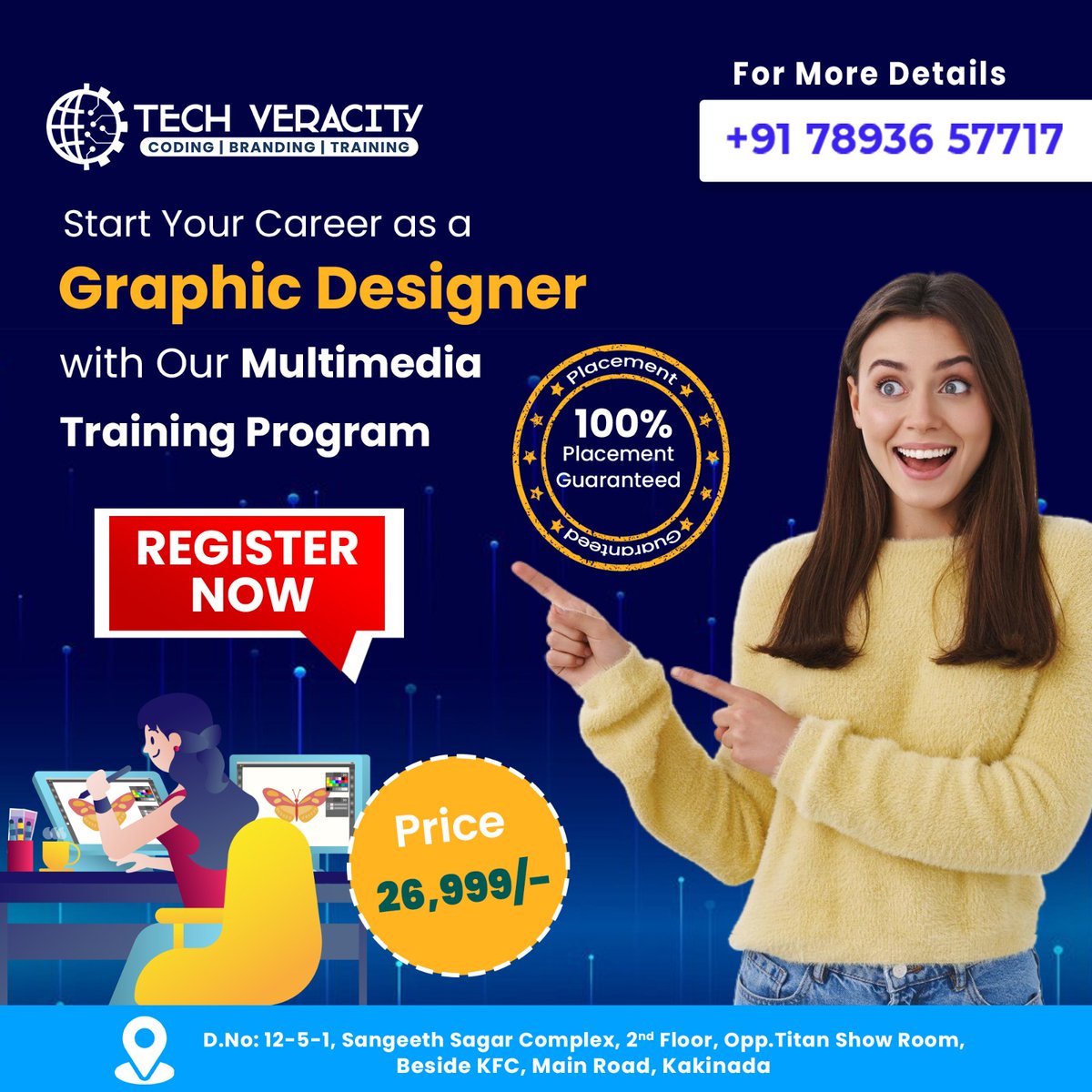 tech_veracity's tweet image. Join Tech Veracity&apos;s Multimedia Training program and start your career Professional Graphic Designer. 
.
📞 Call us at: 78936 57717
🌐 Visit our website: techveracity.com

#techveracity #multimediatraining #adobpremierpro #photoshop #videoediting #multimedia #graphicdesign
