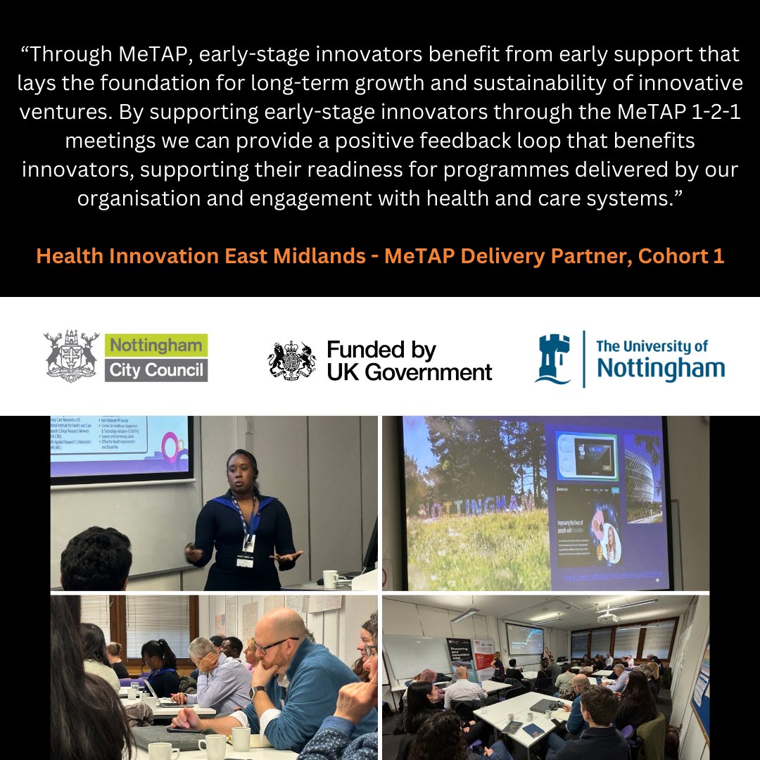 📢 Calling all Nottingham City #innovators #clinicians #students. Sign up to a 6-week innovation accelerator programme to turn your idea into a reality, PLUS a chance to pitch your great idea &amp; win £500.  Register for cohort 2 starting Sept '24 shorturl.at/j03lu #funded