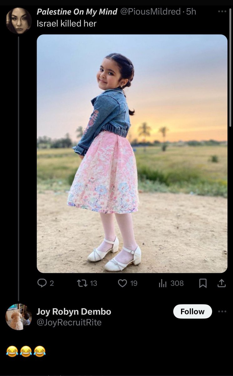 StopArabHate's tweet photo. 🚨 TERMINATED: Joy Dembo has lost a client after laughing at the death of a child

Her company RecruitRite, based in South Africa, has taken down its website https://t.co/BmPB4CsoQz