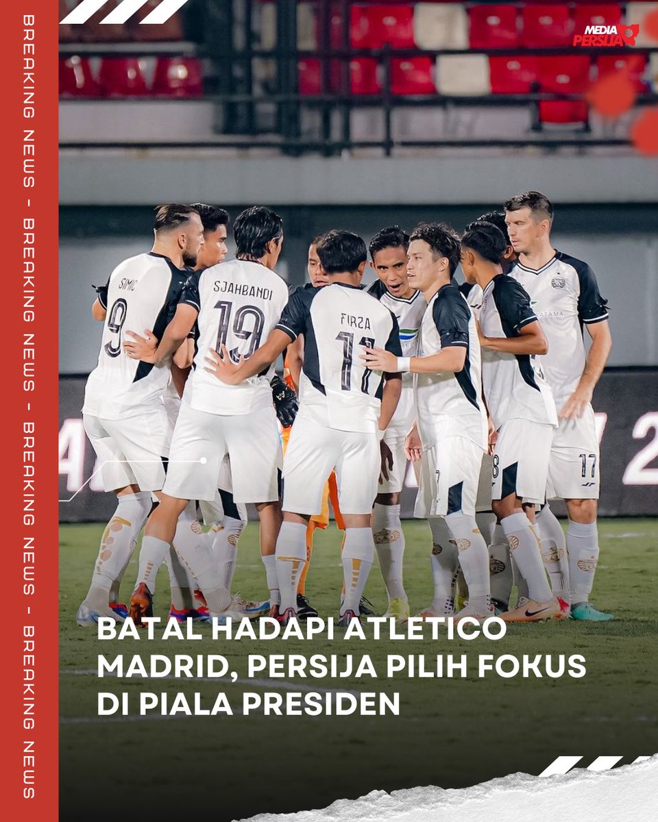 MediaPersija's tweet photo. "Ya, kan sudah pasti tidak bisa. Sebab, kami masuk perebutan juara ketiga Piala Presiden, ya kan? Itu di tanggal yang di mana Atletico bisa datang hanya tanggal itu," - Mohamad Prapanca.

#Mediapersija https://t.co/IlIWzxHphd