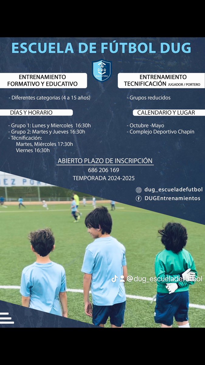 COMIENZA LA TEMPORADA 24/25 en 🩵Escuela de fútbol DUG🩵