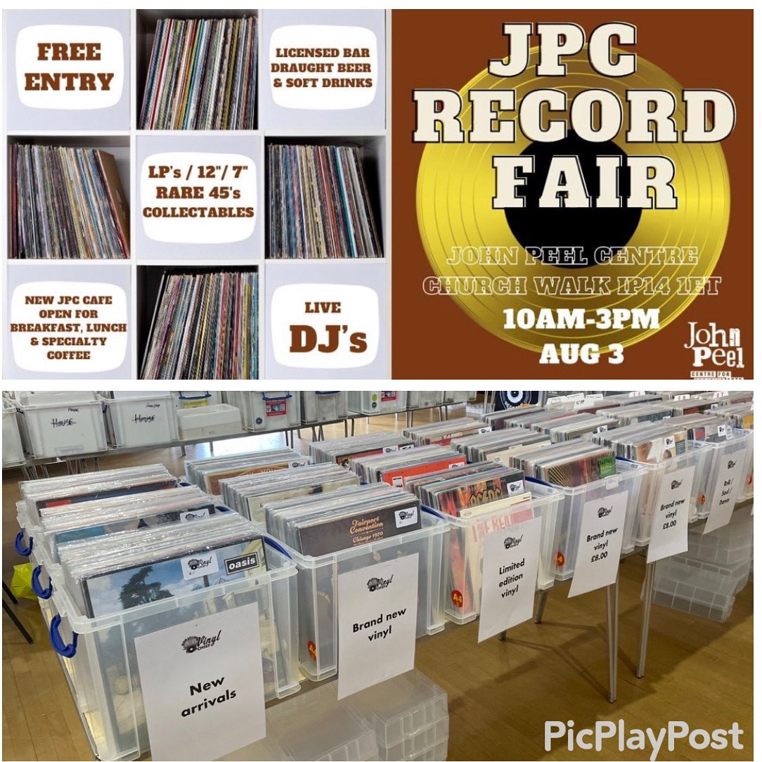 Stigmeisterfunk's tweet photo. @JohnPeelCentre Stowmarket Record Fair is back this Saturday, if you fancy some vinyl, live DJs and a pint do pop down and see us🙌🏻 #vinyl #records #johnpeelcentre #stowmarket https://t.co/X7WnQOz0qq