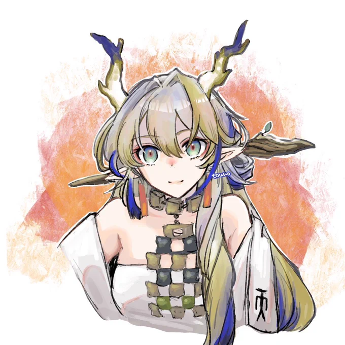 これは大陸版で発表された頃に描いたシュウちゃん。#アークナイツ 
