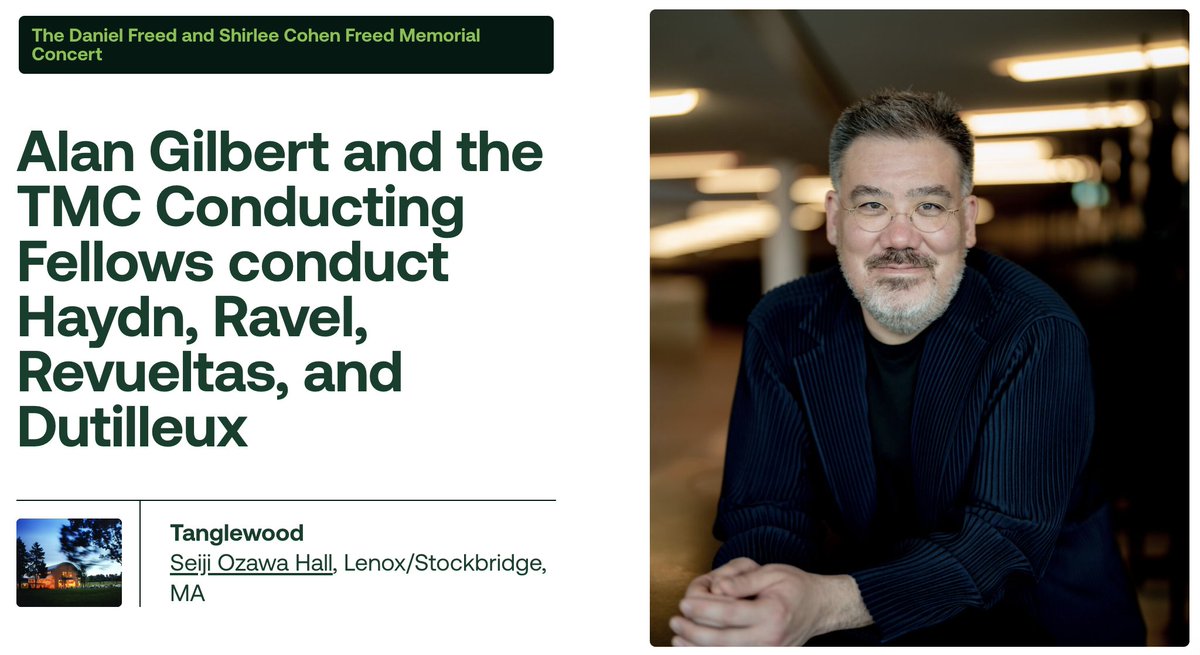 Looking forward to another summer at Tanglewood!

Tickets &gt;&gt; bit.ly/3Lwr8E9