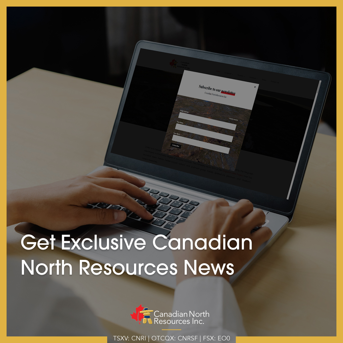 Stay informed about the latest $CNRI news as we continue to develop our #FergusonLake Project in #Nunavut.

Subscribe to our #newsletter: loom.ly/LNKDmog

#CriticalMinerals #MiningStocks #Investing #Mining #TSXV $CNRI.V #OTCQX $CNRSF #FSE #EO0