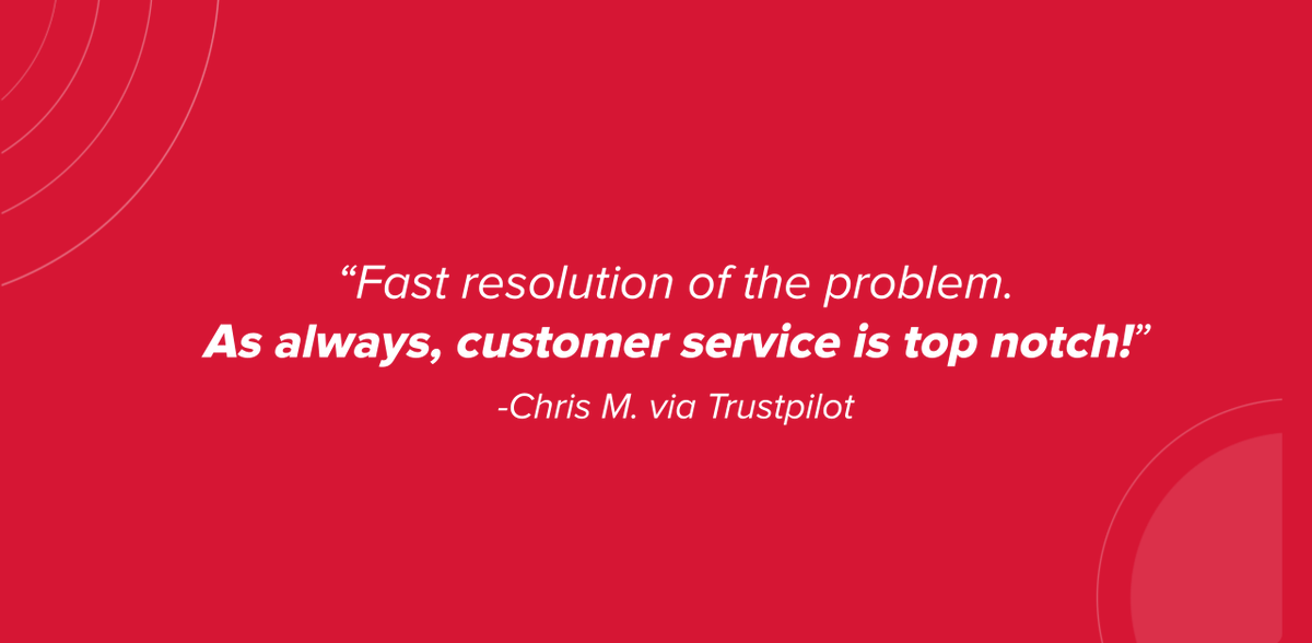 When you have a technical issue, you only want one thing: the problem to be resolved quickly. While big companies invest in fancy ad campaigns to boost their stock price, we invest in knowledgeable experts who deliver (in Chris's words) top notch service... every time.