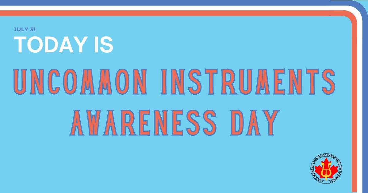 CBAOntario's tweet photo. Today is Uncommon Instrument Awareness Day.  It is celebrated on July 31 and celebrates those instruments that are not mainstream - think theremin or boomwhacker. Learn more: https://t.co/Mrqk8GQfiJ. 

What's your favourite? https://t.co/KoDEc8TpKO