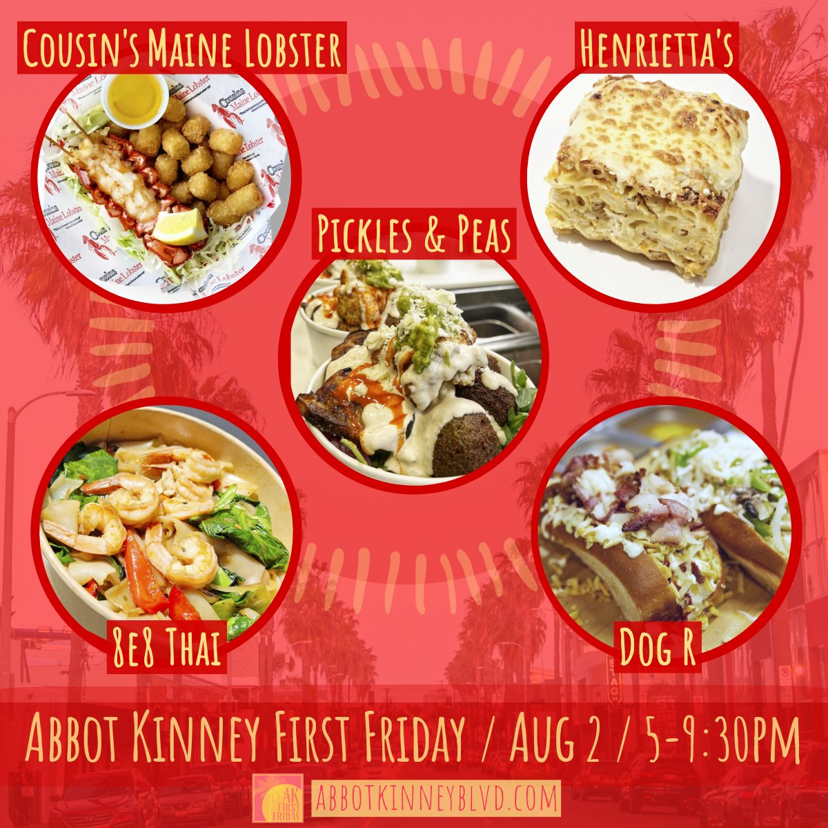 abbotkinneyblvd's tweet image. Join us at First Friday on Abbot Kinney for amazing food trucks offering yummy comfort foods. Something for everyone! ‍‍‍