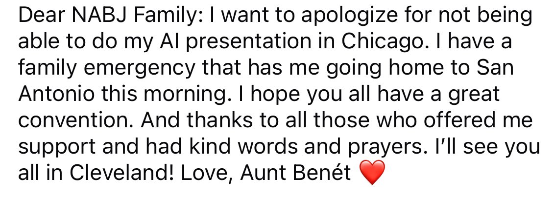 Aunt Benét: Retire? Nope! #IRE tweet media