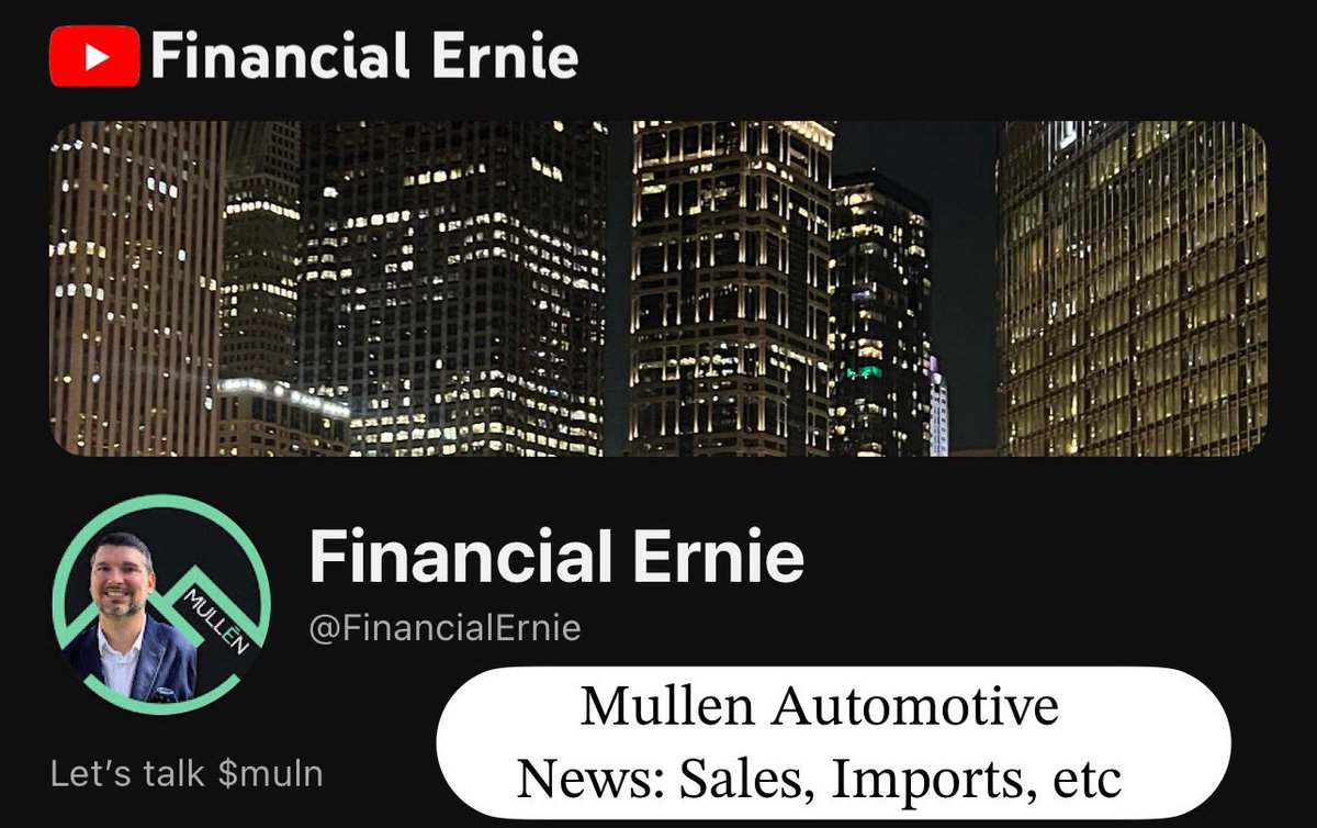FinancialErnie's tweet image. $muln #muln #mullen 🗞️📰🚨
@Mullen_USA news and other updates. 
🎥🎬👇
youtu.be/AwCzhdRPclo?si…