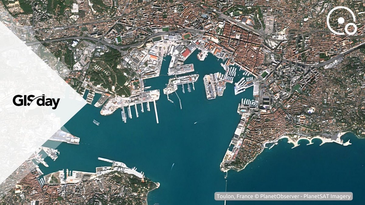 Celebrating #GISDay with this detailed 5m resolution #SatelliteImage of Toulon, France from our 5m Basemap generated with AI from our 10m #PlanetSAT #Basemap.

5m resolution satellite images are invaluable for regional mapping, providing detailed &amp; accurate data.

 #GIS #Mapping