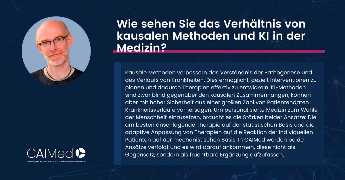 CAIMed (@caimed_de) on Twitter photo ❓ 𝟯 𝗙𝗿𝗮𝗴𝗲𝗻 𝗮𝗻...
...Prof. Dr. phil. nat. Michael Meyer-Hermann, Leiter der 𝗔𝗯𝘁𝗲𝗶𝗹𝘂𝗻𝗴 𝗳ü𝗿 𝗦𝘆𝘀𝘁𝗲𝗺-𝗜𝗺𝗺𝘂𝗻𝗼𝗹𝗼𝗴𝗶𝗲 am Helmholtz Zentrum für Infektionsforschung Braunschweig (<a href="/Helmholtz_HZI/">Helmholtz-Zentrum für Infektionsforschung –inaktiv</a>) seit 2010.
#CAIMed #aiinhealthcare ❓ 𝟯 𝗙𝗿𝗮𝗴𝗲𝗻 𝗮𝗻...
...Prof. Dr. phil. nat. Michael Meyer-Hermann, Leiter der 𝗔𝗯𝘁𝗲𝗶𝗹𝘂𝗻𝗴 𝗳ü𝗿 𝗦𝘆𝘀𝘁𝗲𝗺-𝗜𝗺𝗺𝘂𝗻𝗼𝗹𝗼𝗴𝗶𝗲 am Helmholtz Zentrum für Infektionsforschung Braunschweig (<a href="/Helmholtz_HZI/">Helmholtz-Zentrum für Infektionsforschung –inaktiv</a>) seit 2010.
#CAIMed #aiinhealthcare