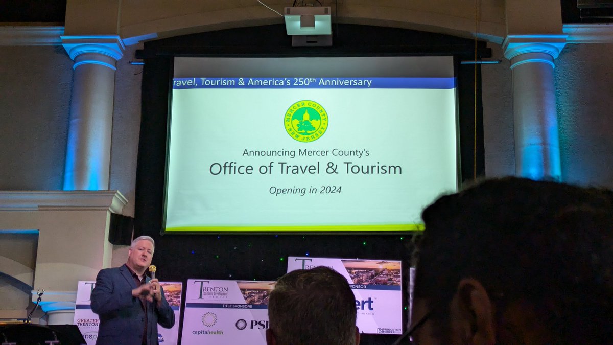 Thank you County Executive Benson for mention of <a href="/princetonexp/">Experience Princeton</a> as announcing launch of Office of Travel &amp; Tourism. Among their first tasks will be developing a CRM, calendar of events, and enhancing profile of Mercer County <a href="/DanBensonNJ/">Dan Benson</a>