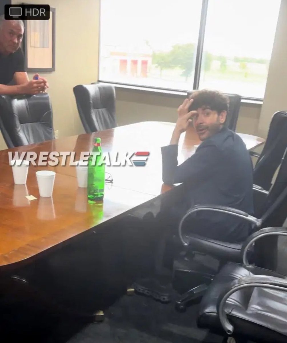 Wrestle Ops (@wrestleops) on Twitter photo A photo of Shane McMahon and Tony Khan having a meeting this week.
(Image obtained by <a href="/WrestleTalk_TV/">WrestleTalk</a>) A photo of Shane McMahon and Tony Khan having a meeting this week.
(Image obtained by <a href="/WrestleTalk_TV/">WrestleTalk</a>)