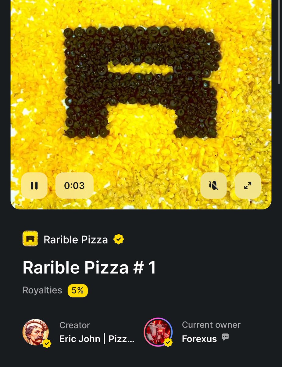 EricJohnArt's tweet image. Someone got right on it!  That #1 looks 🔥🔥🔥

@rarible #PizzaArt