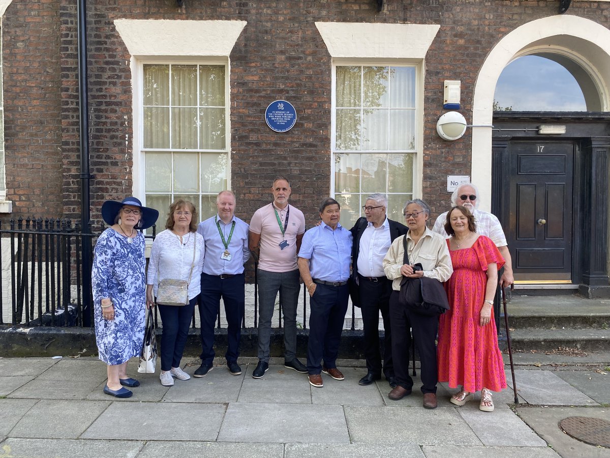 A blue plaque has been unveiled at the site of a former Chinese boarding house, in memory of Chinese seafarers forcibly deported from Liverpool in 1946 after World War II.

We are proud to be part of this important moment.

Learn more at: pinecourt-housing.org.uk/news/blue-plaq…