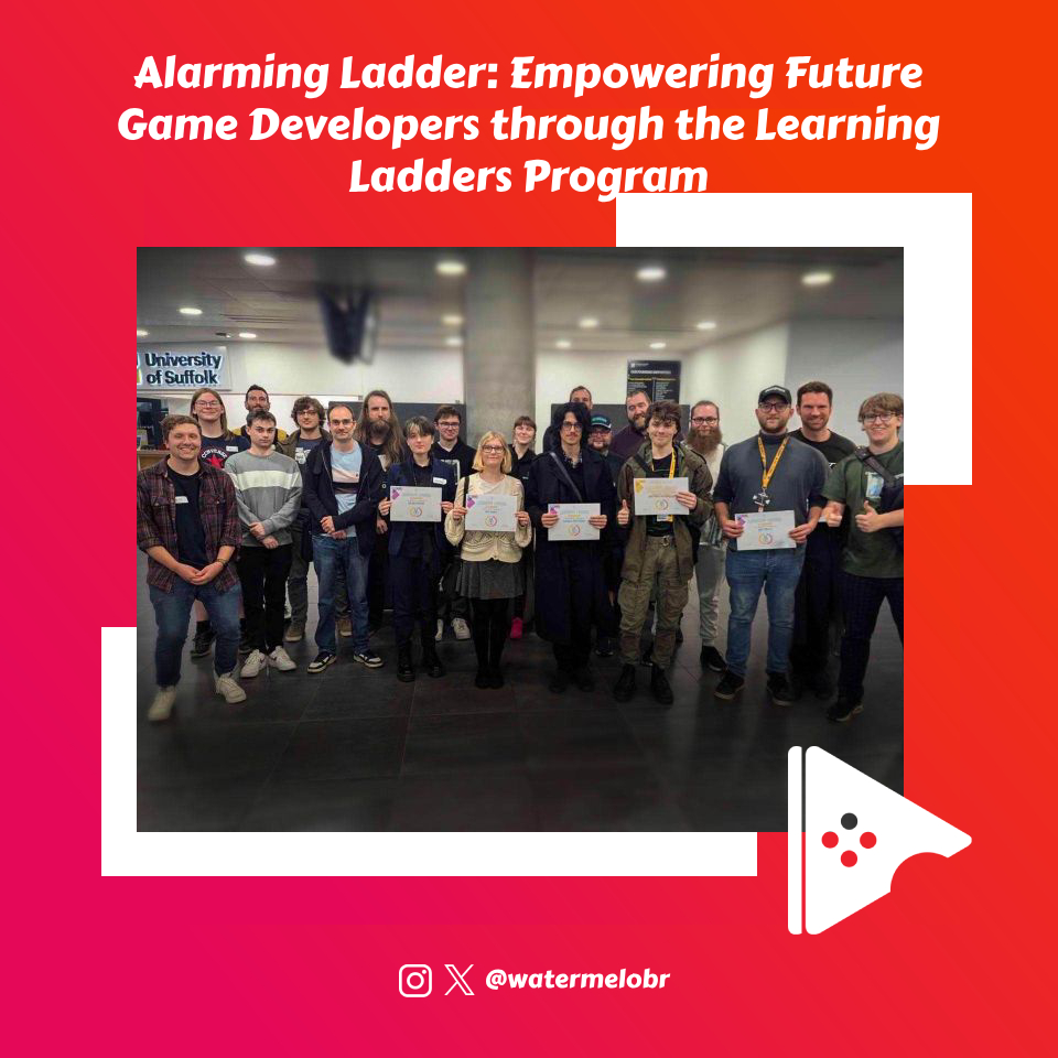 🎮🚀 <a href="/AlarmingLadder/">Alarming Ladder</a> hired 20 interns in July for the Learning Ladders Program, involving students from Colchester Institute, Suffolk New College, and University of Suffolk in a commercial game project!

Check out more on our portal by visiting watermelo.com.br/blog/alarming-…

📸