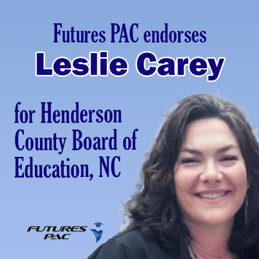 Futures PAC is proud to endorse Leslie Carey for Henderson County Board of Education, NC. She's stepping up to resist book bans and defend public education.  #futurespac #publiceducation #schoolboard