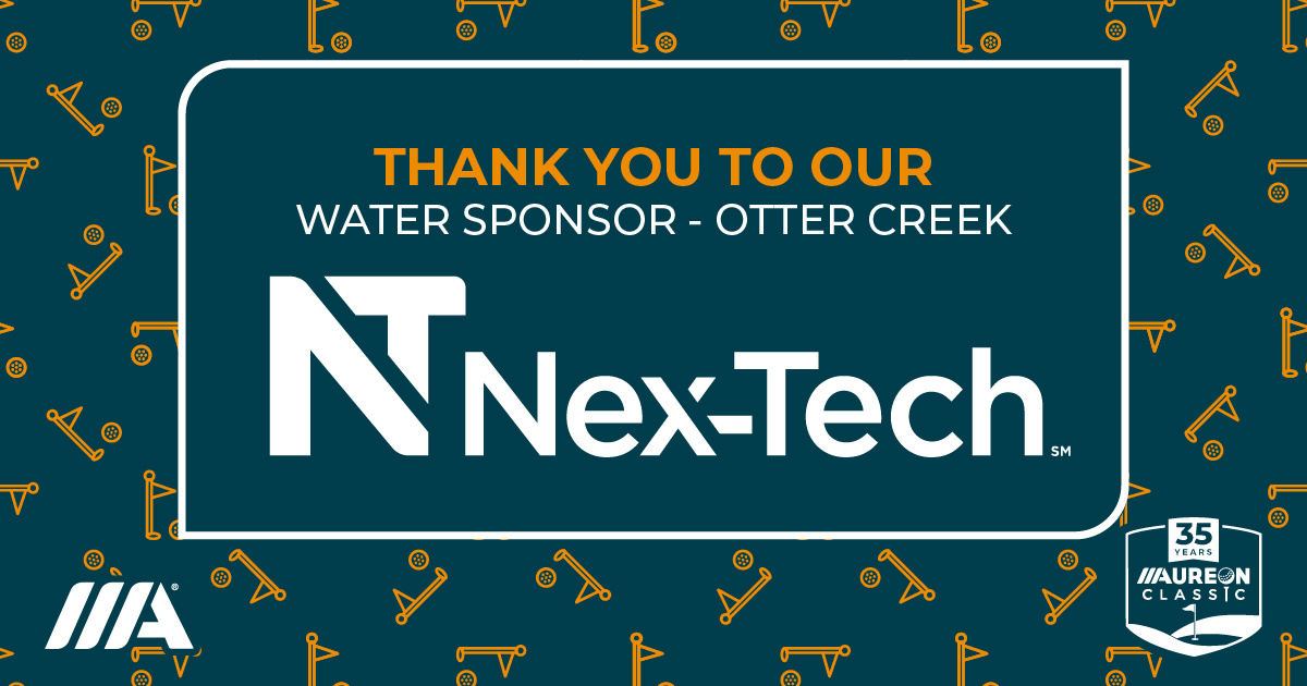 Thank you Nex-Tech to for being the Water Sponsor at Otter Creek Golf Club at the #35AureonClassic!