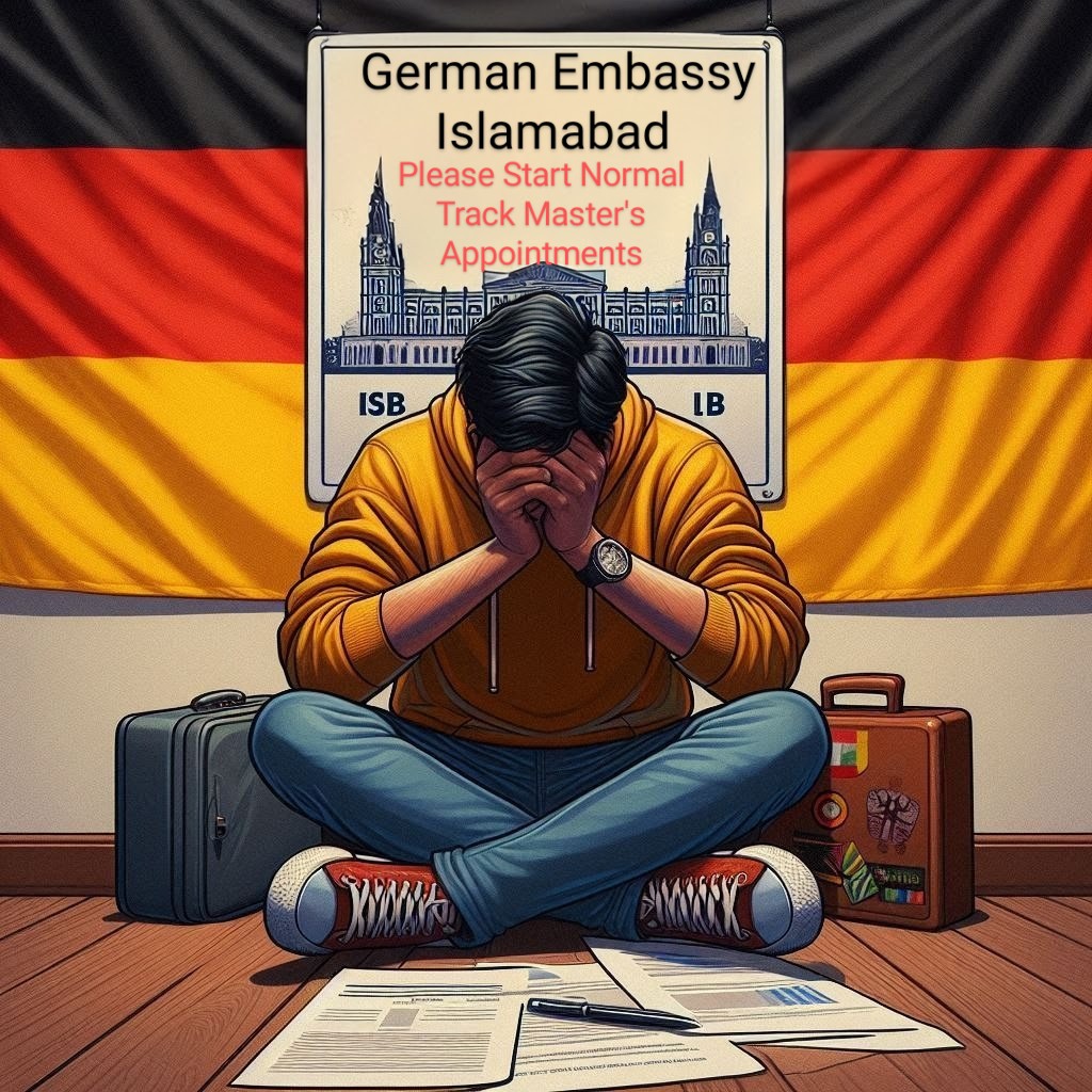 UziQureshi's tweet photo. 3
We respectfully request that please initiate scheduling appointments for Master's students on the normal track.
We look forward to a kind resolution to this uncertain delay.
Sincerely,
Master Applicants (Normal Track)
#GermanEmbassyIslamabad
#MasterStudents https://t.co/DLc3FfIAIr