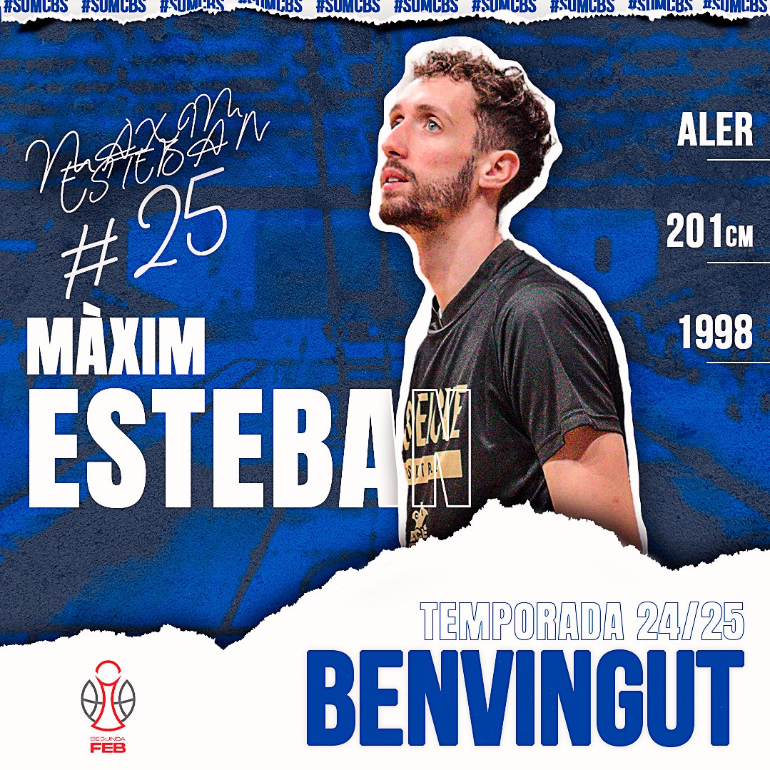 🚨 Mercado #SegundaFEB: El exterior Màxim Esteban ( <a href="/maximesteban/">Màxim Esteban Calvo</a>), nuevo fichaje del <a href="/cbsantfeliuenc/">CB Santfeliuenc</a> 

▶️ Regresa a la competición tras haber liderado el nuevo proyecto del <a href="/cbielche/">CBI Elche</a> 

🗓️ 1998 | 📏 2,'01 m.
⛹️‍♂️ Alero | 🌍 Español

📝 Más información ⬇️
feb.es/2024/7/31/balo…