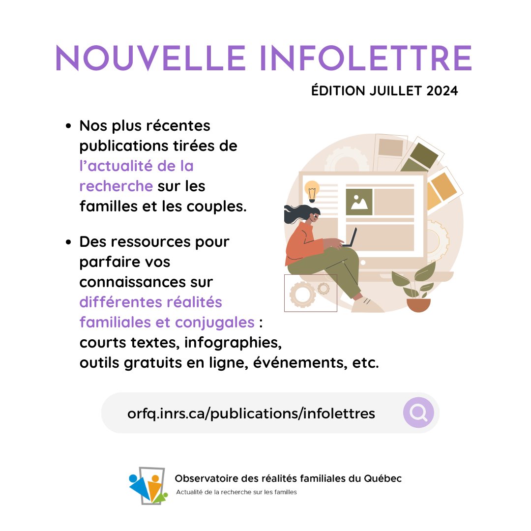 Découvrez nos publications qui résument de manière accessible les récents résultats de la recherche sur les familles et les couples. On y aborde l'adoption, la supervision parentale, l'hésitation face à la vaccination, et plus encore! 💡Bonne lecture!   bit.ly/46rDqHg