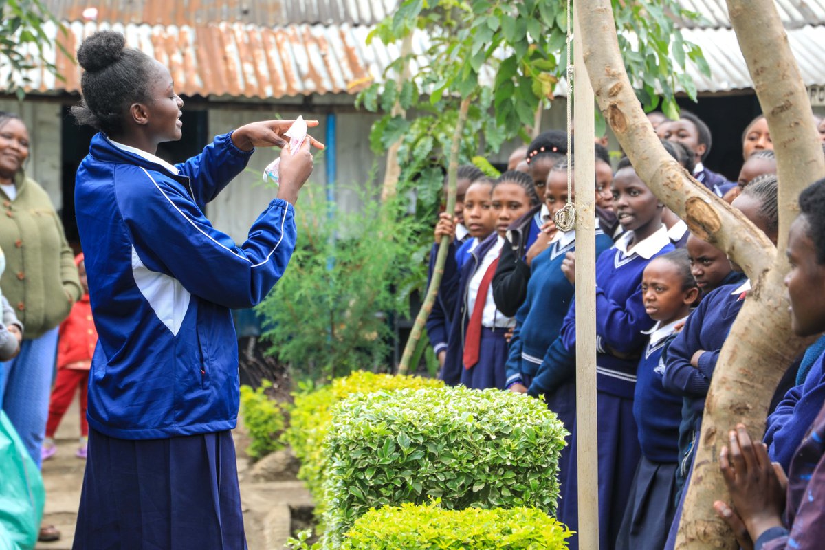 AkibaMTrust's tweet photo. On our final day of pads distribution, we visited Reuben, KYDF, and Transformer Secondary Schools. Our team shared menstrual hygiene tips with the girls. One step forward in ending period poverty! 🌟 #EndPeriodPoverty #AMT #menstrualhygiene #girlsempowerment https://t.co/Pi63zMzVIw
