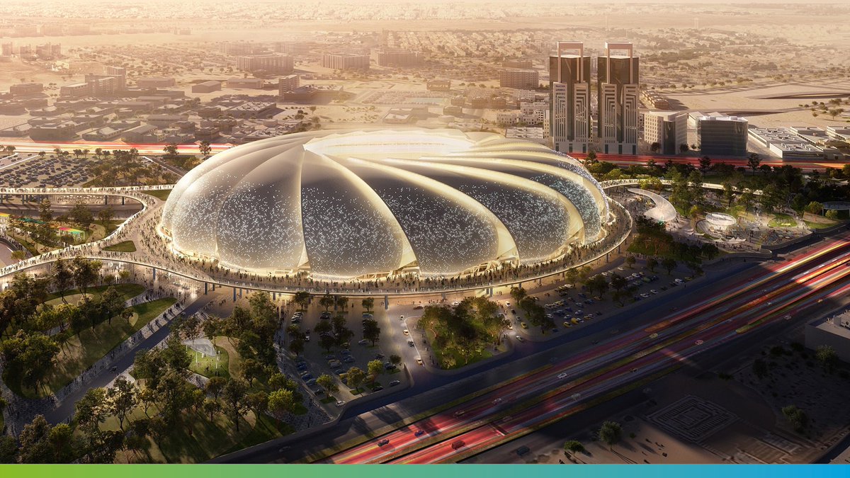 saudi_aramco's tweet photo. نهدف من خلال #ملعب_أرامكو إلى بناء مركز ثقافي لمجتمع حيوي بتصميم مميز وموقع إستراتيجي، فقد صُمم الملعب بأحدث تقنيات التشييد العالمية، ويستوفي معايير شهادة LEED العالمية للأبنية المستدامة من خلال استخدام مواد وتقنيات صديقة للبيئة

#أرامكو https://t.co/o00wB8CebP