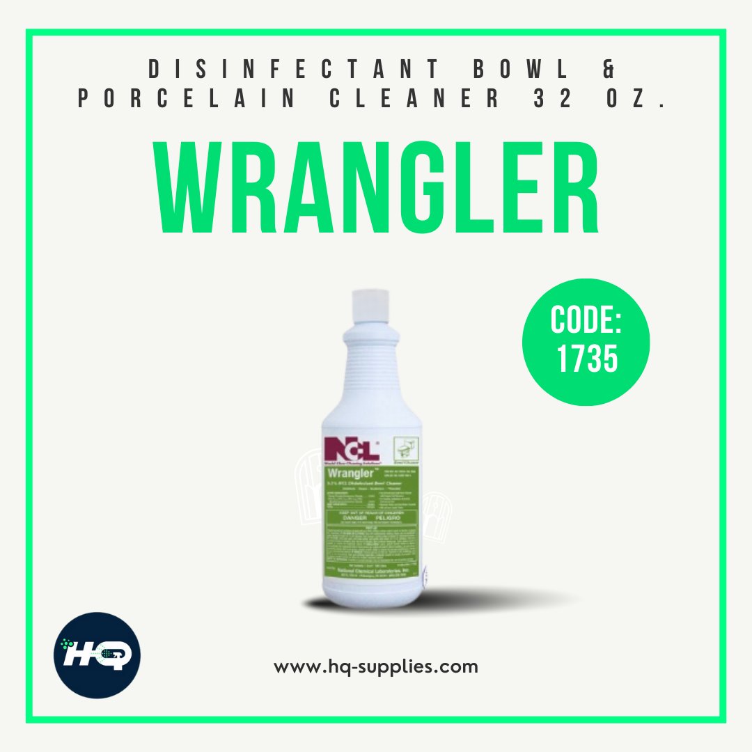.Whether it’s for your office, restaurant, or any commercial space, Wrangler ensures a sparkling clean and germ-free environment. 
🌐 Shop now: hq-supplies.com

Sign Up Below For Loyalty Reward Member Pricing: lnkd.in/evdMXJDk

#HQSupplies #CleaningSolutions