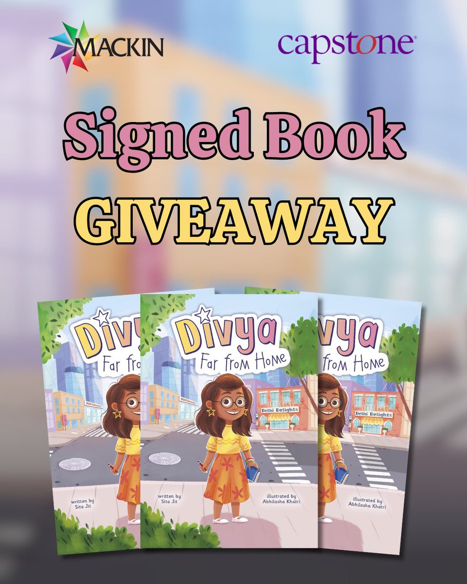 Mackin Educational Resources (@mackinlibrary) on Twitter photo We're partnering with <a href="/CapstonePub/">Capstone 📚</a> to give away an author-signed copy of "Divya Far from Home" to 3 lucky winners! 📚 <a href="/storiesbysita/">Sita Jit</a> #EdChat
To enter:
1. Follow <a href="/MackinLibrary/">Mackin Educational Resources</a> and <a href="/CapstonePub/">Capstone 📚</a>.
2. Share this post.
Ends 8/15. Find this book and more on Mackin.com! We're partnering with <a href="/CapstonePub/">Capstone 📚</a> to give away an author-signed copy of "Divya Far from Home" to 3 lucky winners! 📚 <a href="/storiesbysita/">Sita Jit</a> #EdChat
To enter:
1. Follow <a href="/MackinLibrary/">Mackin Educational Resources</a> and <a href="/CapstonePub/">Capstone 📚</a>.
2. Share this post.
Ends 8/15. Find this book and more on Mackin.com!