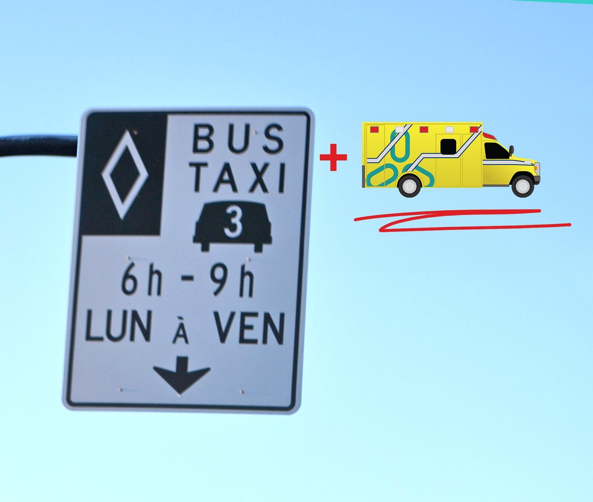 🚗 🚌 🚑 Avis aux usagers de la route! 🚗 🚌 🚑 

Nous souhaitons vous informer que les véhicules ambulanciers peuvent dorénavant circuler en tout temps, en mode urgent ou non, dans les voies réservées.