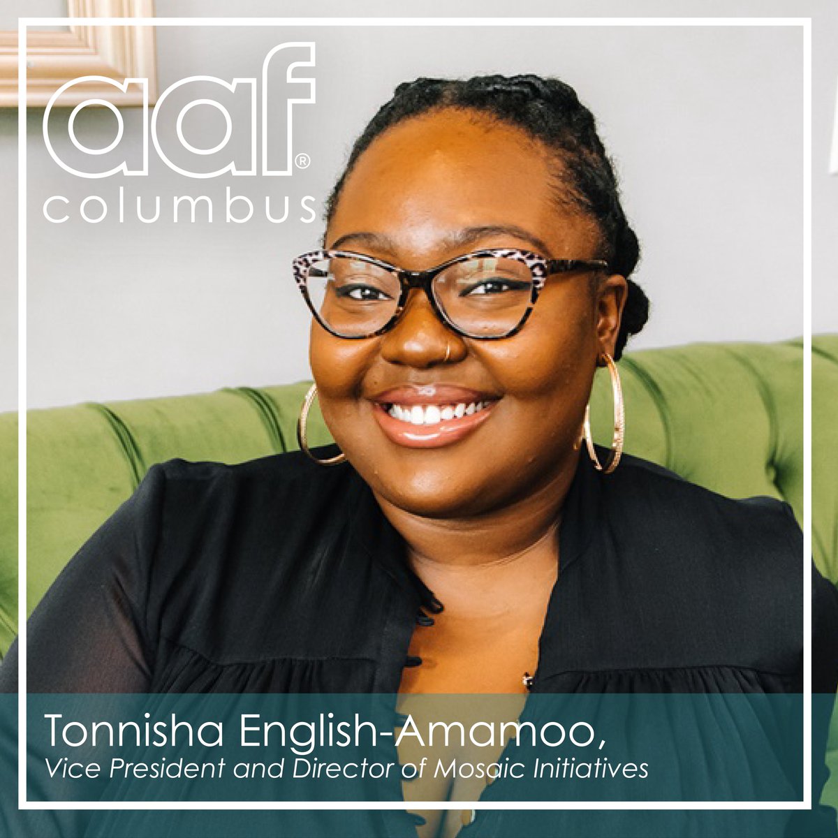 AAF Columbus is Proud to introduce Tonnisha English-Amamoo as our Vice President and Director or Mosaic Initiatives! Congrats Tonnisha! 

#aafcolumbus