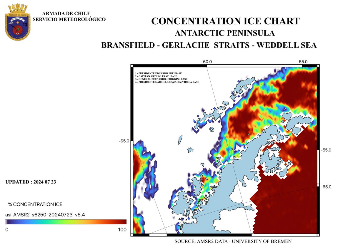 Off_Valpo's tweet photo. @Servimet_Armada @MagellanSpace @elmagallanews @MetArmada_Mag @Antarcticacl @DGTM_Chile @Armada_Chile @mindefchile @inach_gob @ifop_periodista @iaato_org @iicwg @meteochile_dmc @Senapred @Infodefensa @Dimarcolombia @inocarec @SMN_Argentina @DHN_peru @CopernicusEU @defis_eu @NOAASatellites [NUEVO] radio aviso náutico N°244 https://t.co/bJgjcOGkwd monitoreo satelital #témpanos tabulares gigantes #A76b #A76n #B39 en Estrecho #Bransfield y Mar de #Wedell https://t.co/zHfgIZM2yj situación actual del #hielo marino  frente a las islas #Shetland del #Sur en la #Antártica https://t.co/dyZjyr9IJH