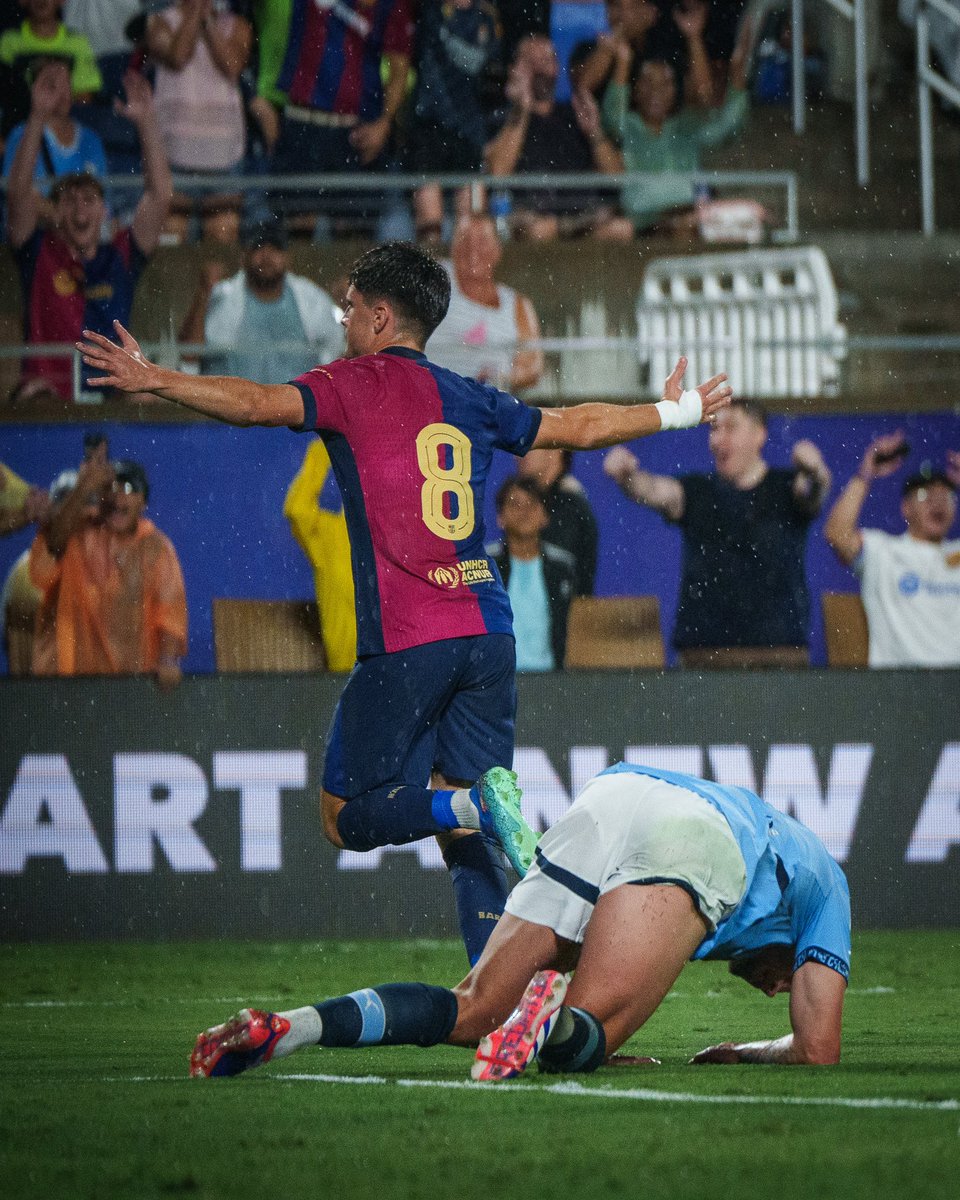 Un debut que mai oblidaré. Marcar el meu primer gol amb el Barça és un somni fet realitat. Estic molt agraït pel suport dels meus companys i de l’afició culer. Això tot just comença. A per més, <a href="/FCBarcelona/">FC Barcelona</a> ! 🔵🔴