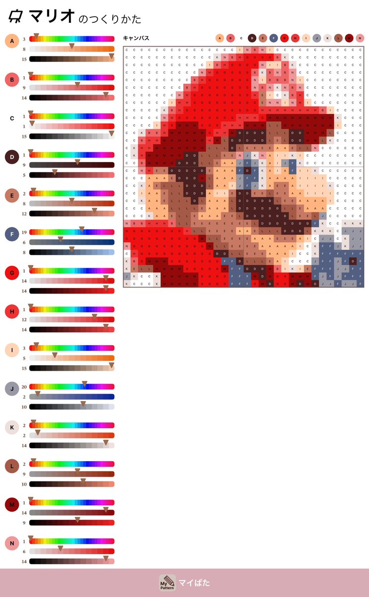 sasaoka_akane's tweet photo. マイデザインでのマリオの作り方✏️✨
#AnimalCrossing #acnh #マイデザイン #CustomDesign #あつ森 #マイデザイン配布 #マイぱた #MyPattern #Mario #NintendoSwitch
☝️iOSアプリ「マイぱた」次回予告☝️
マイデザインの作り方を画像で保存できるようになるよ📷お楽しみに♪
https://t.co/wzvDloTguE https://t.co/RSo4ZtqNj9