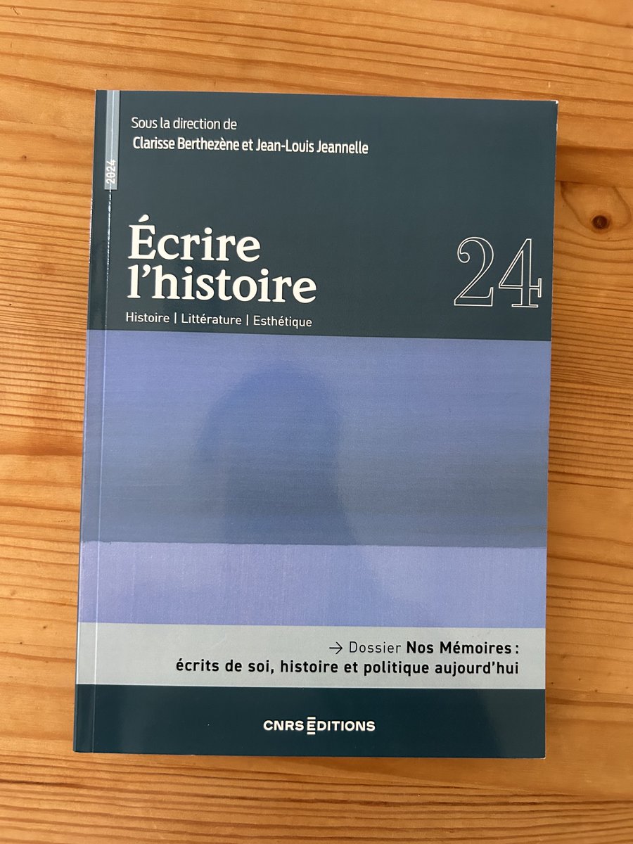 It's a joy &amp; honour to have an essay reflecting on the legacy of 'Landscape for a Good Woman' (and 'The Tidy House') published alongside the same by Carolyn Steedman herself in the latest issue of Écrire l'histoire...
@C_Berthezene <a href="/LarcaParis/">LARCA</a> <a href="/CNRSEditions/">CNRS Editions</a>