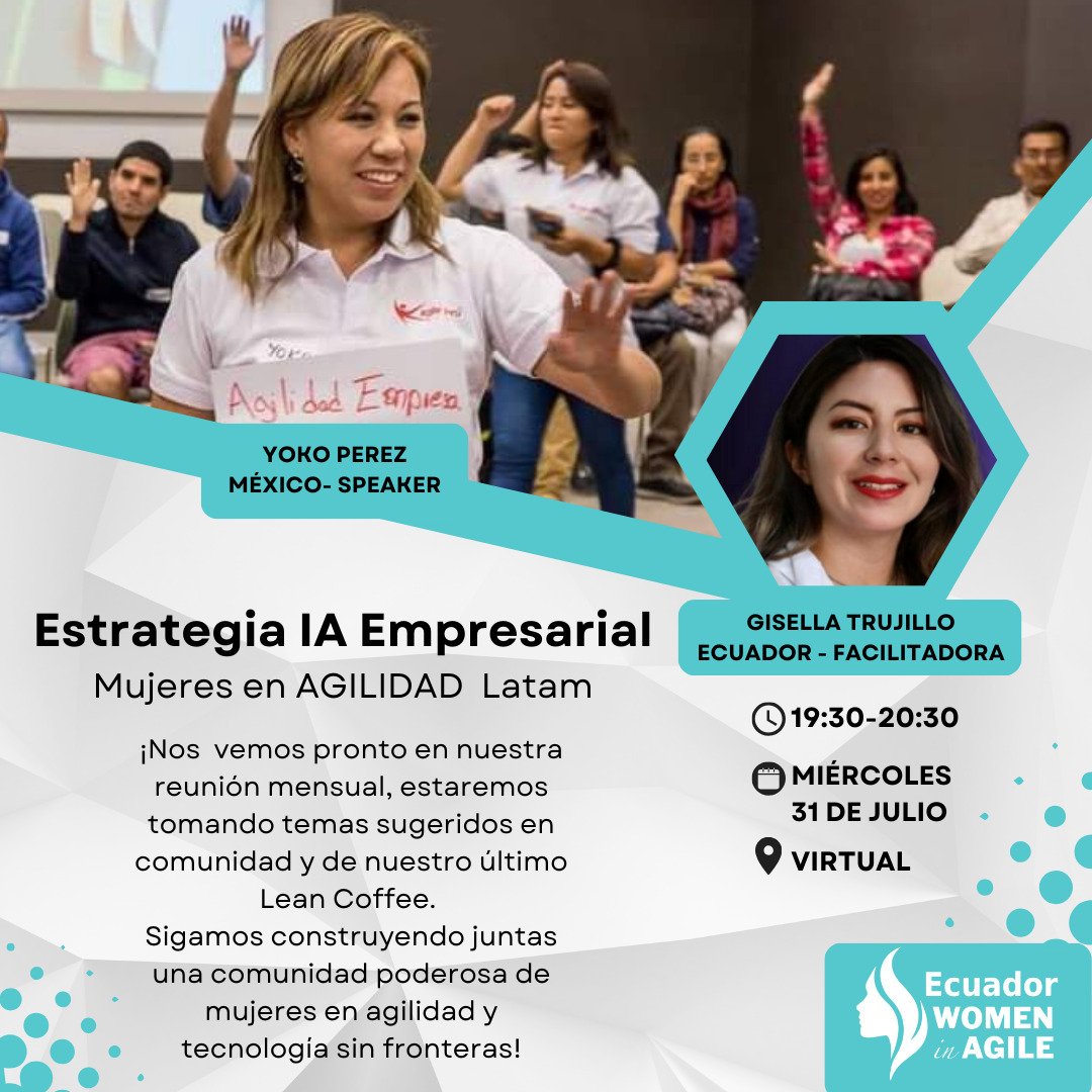 Sin duda crear estrategias con #inteligeciaartificial para las organizaciones sin perder un puente humano es crucial en estos momentos, no te puedes perder esta charla. Inscríbete aquí: bit.ly/4cSNWJCv #IA #agility #Innovation #Transformación #DigitalTransformation