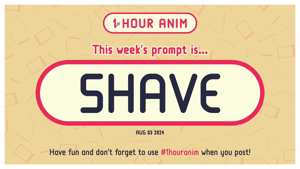 ✨!!!NEW PROMPT O' CLOCK!!! ✨

This week's prompt is...

SHAVE

Set your alarms, get animating, and share your result with #1houranim