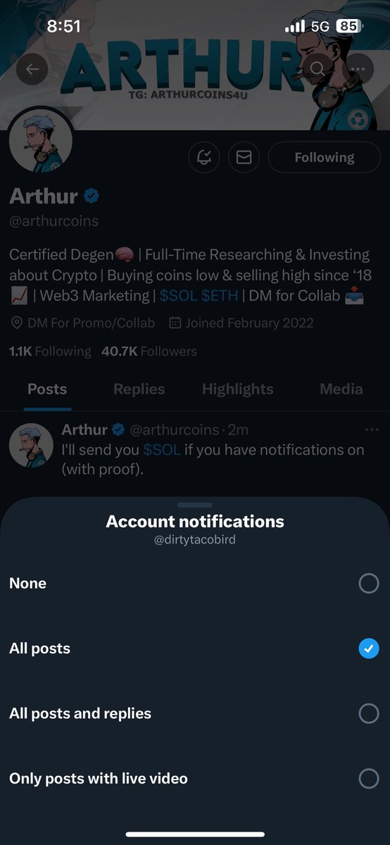 dirtytacobird's tweet photo. @arthurcoins BmGLxLAreM1nSfV7285m7UuXh88KhQdnWgzb2WdvcyCF
🤞 https://t.co/R2kiyAmIrY