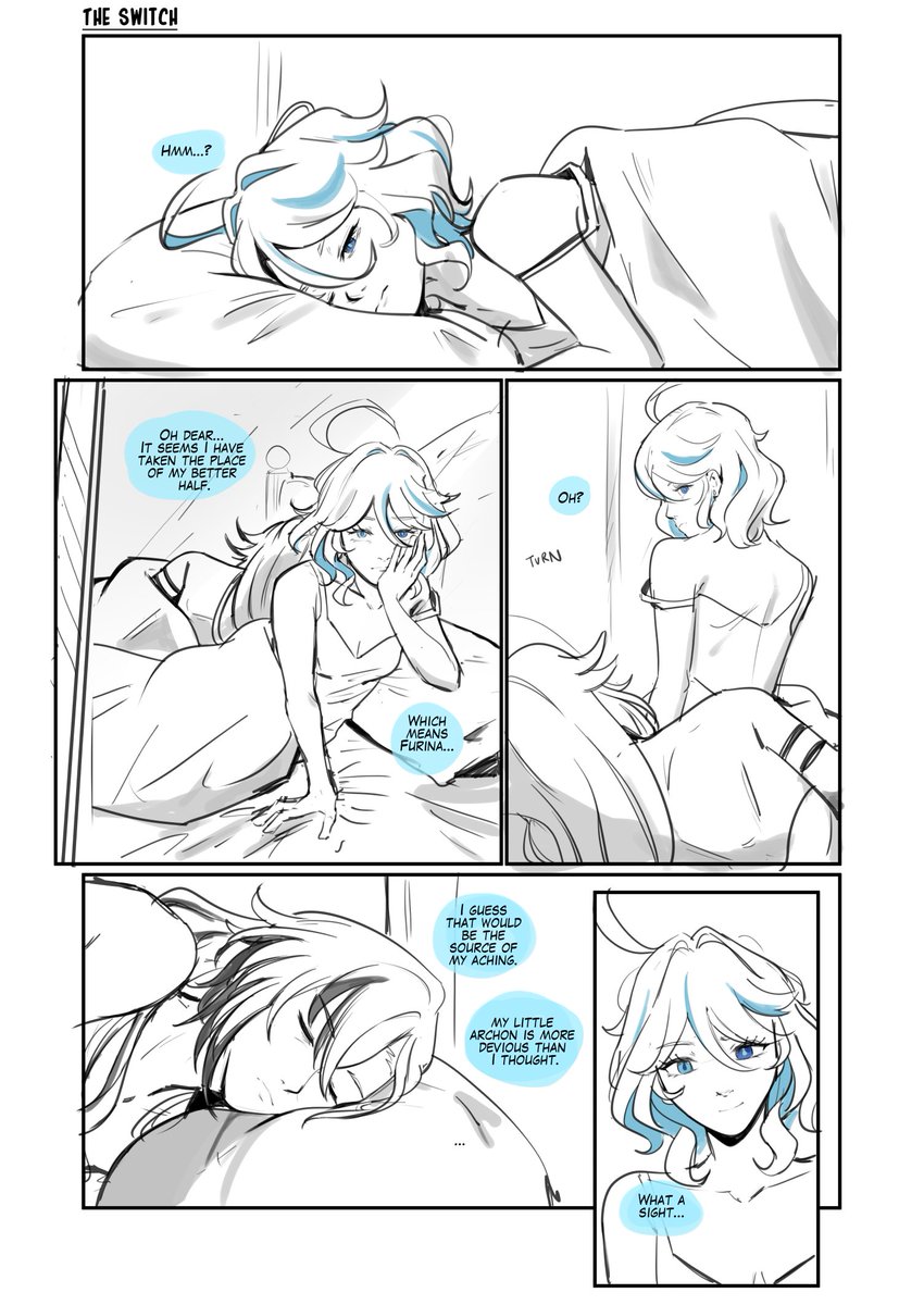OrdinaryReese's tweet image. What if Focalors somehow woke up in Furina's body one day? (1/2)
#arlefuri